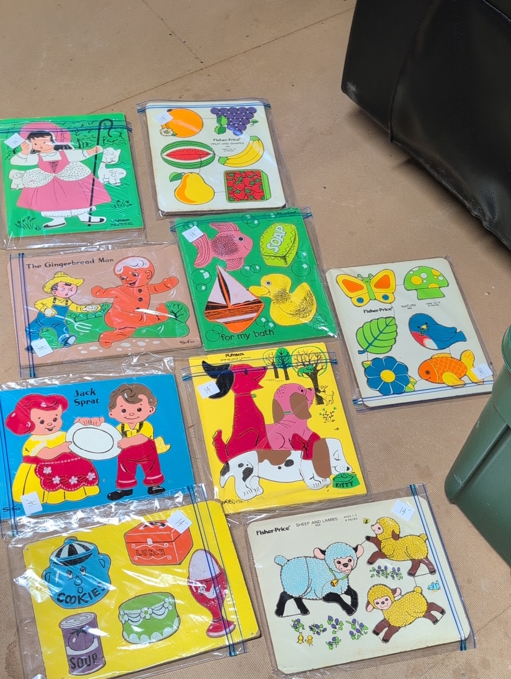 Lot Of 9 Fisher-Price Bright Multicolor Kids Puzzle Bundle